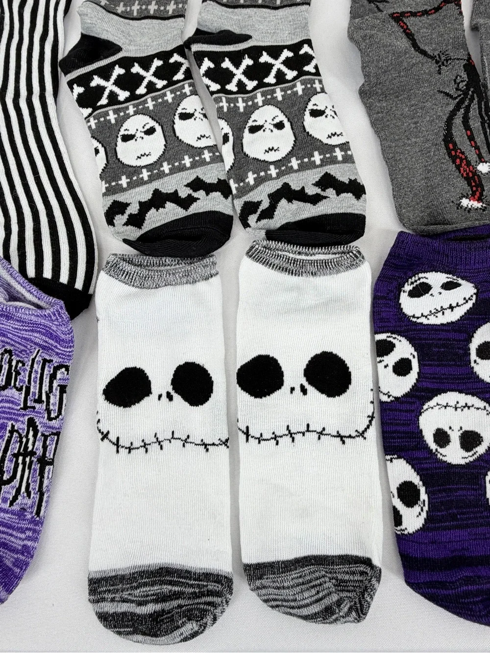Disney Nightmare Before Christmas Lot of 8 Pairs of Socks